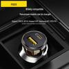 PISEN Transparent Mini Car Charger, Dual Port 30W, A+C, Fast Charging for Apple & Huawei.