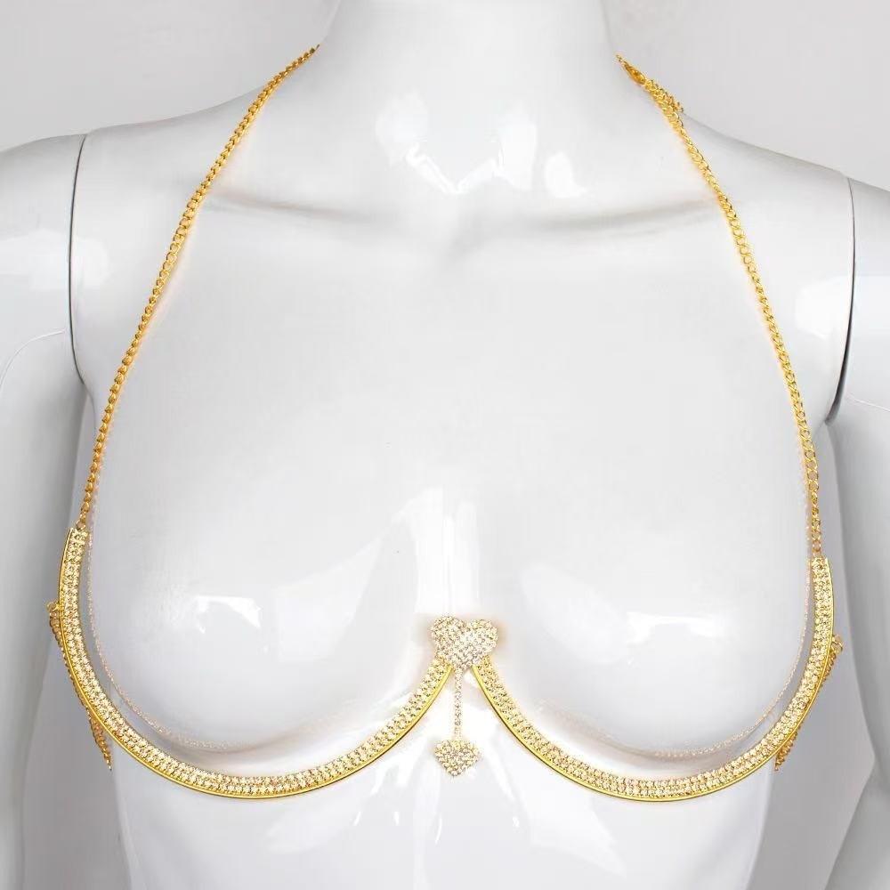 Flower Bra Chest Chain Tassel Breast Chain Vintage Chest Support Body Chain Girls
