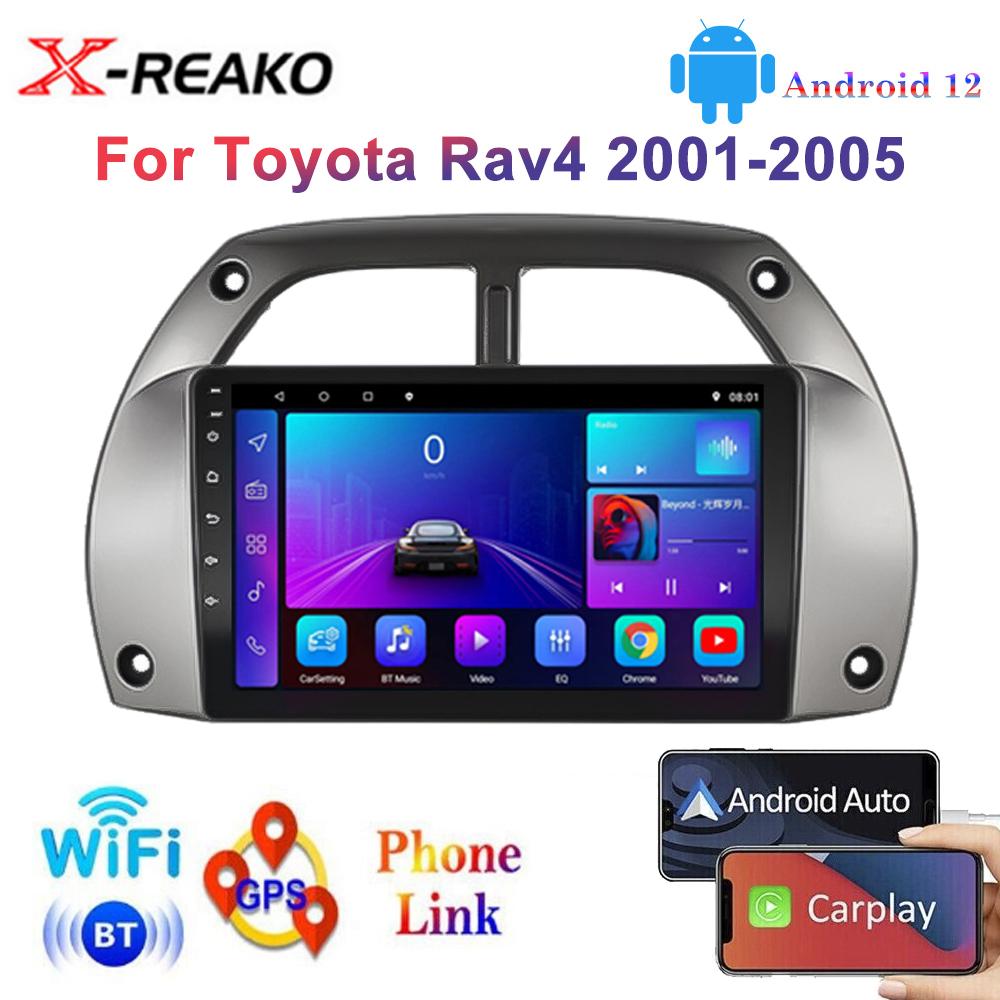 Android 12 for Toyota RAV4 2001-2005 Car Radio Multimedia Player 2 Din Carplay Stereo GPS DVD