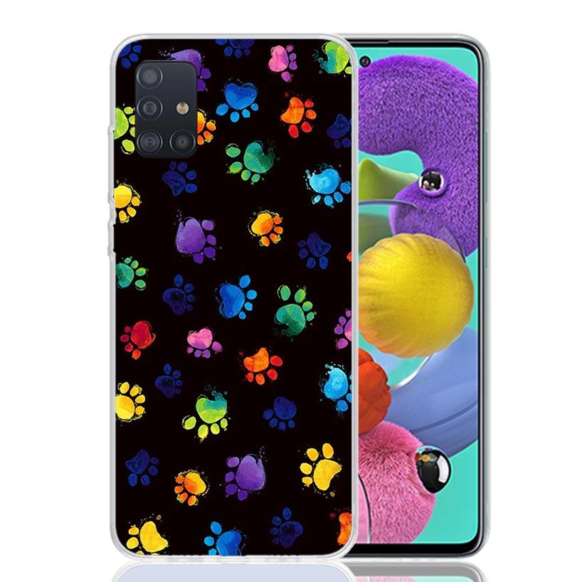 Мультяшные милые собачьи лапки для Samsung Galaxy A52S A42 A32 A22 A12 A02S A51 A50S Чехол для телефона A41 A31 A21S A30S A20S A20E A70 A71 A40 A