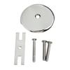 Single Hole Bathtub Drain Overflow Panel With 3 Screws Drain Overflow Panel Bathroom Accessories Round Plastic Kitchen