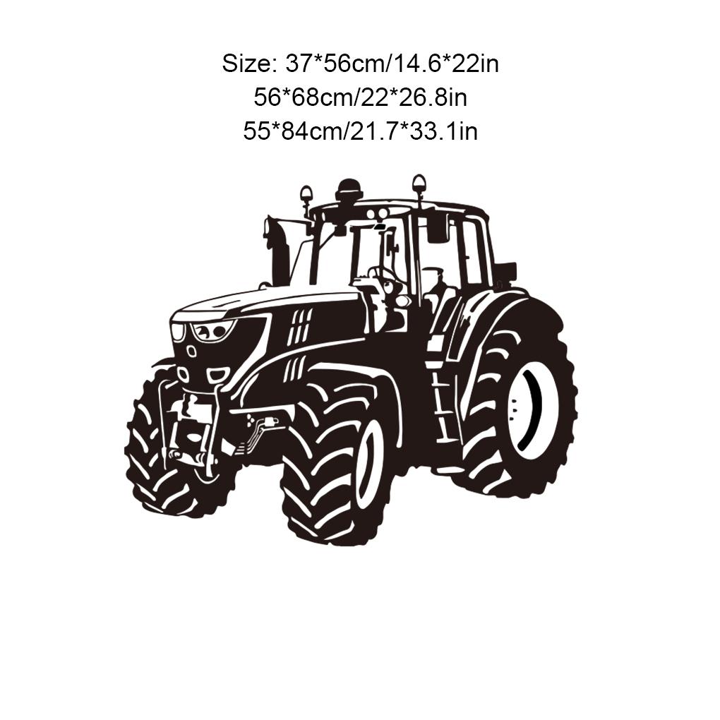 Добавьте индивидуальности в детскую спальню с помощью забавных мультяшных настенных наклеек. Наклейка на стену «Трактор, грузовик, автомобиль». Самоклеящаяся наклейка на стену.