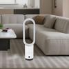 Bladeless Tower Fan Silent 27 inch Floor for Bedroom Kitchen Living Room Silver