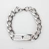 Браслеты мужские минималистичные титановые стальные браслеты библейский крест браслет из нержавеющей стали Tide мужские на руку