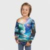 Детская футболка с принтом тай-дай, цветная, с длинным рукавом, модный мягкий удобный топ для мальчиков