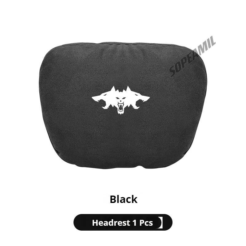 TDMC1 For Tesla Cyberbeast Roadsrer Model 3 Model Y Model S Model X Car Suede Headrest Neck Support Pillow Seat Waist Cushion Pillow