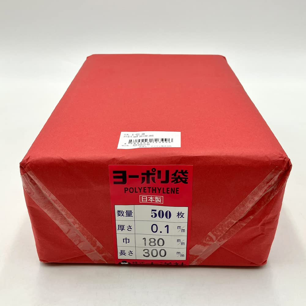 As One Plastic Bag Thickness 180 X 300 500 Pieces 0.1mm /6-631-08