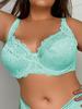 Sexy Lace Hollow Out Breathable Bras for Women, Plus Size Ultra-Thin Solid Color Bra