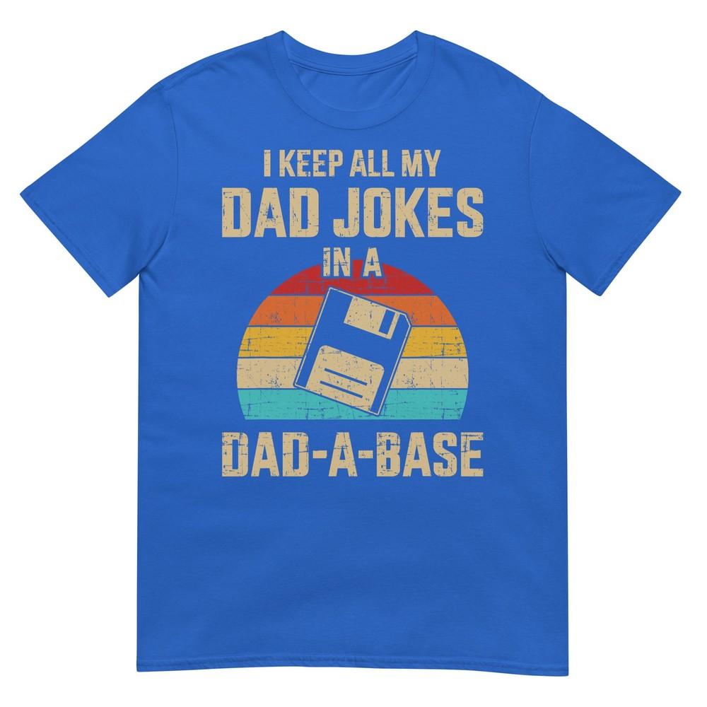 Funny Dad Jokes In Dadabase Vintage For Fathers Day Tshirt