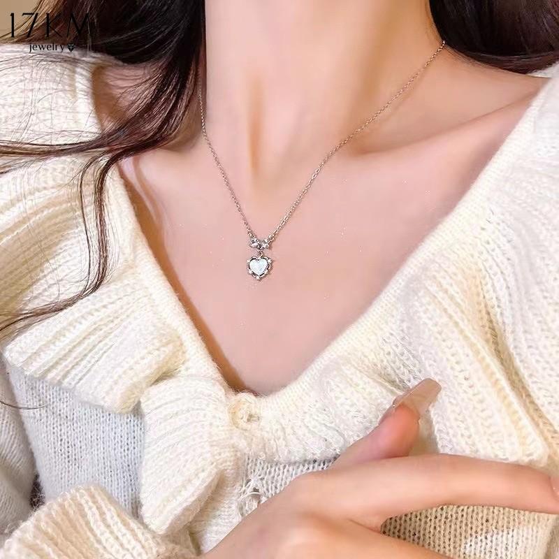 17KM Lovely Love Цирконий Бабочка Узел Кулон Ожерелье для Женщин Аксессуары Ювелирные Изделия
