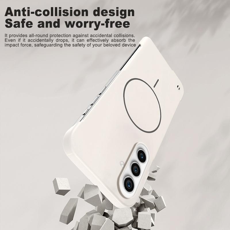 Безрамочный магнитный чехол для беспроводной зарядки телефона для Samsung Galaxy S21 S25 FE S23 FE S24 FE S21FE S23FE S24FE Жесткая задняя крышка
