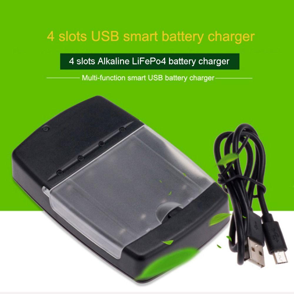 Durable Rechargeable Portable 4 Slots Fast Charging Dock Intelligent Battery Charger Adapter