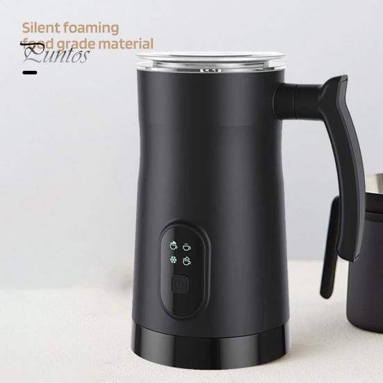 Electric Milk Frother with Non-Stick Coating Large Capacity Low Noise Dishwasher Safe UK Plug Multifunctional Automatic Warm Cold Foam Maker