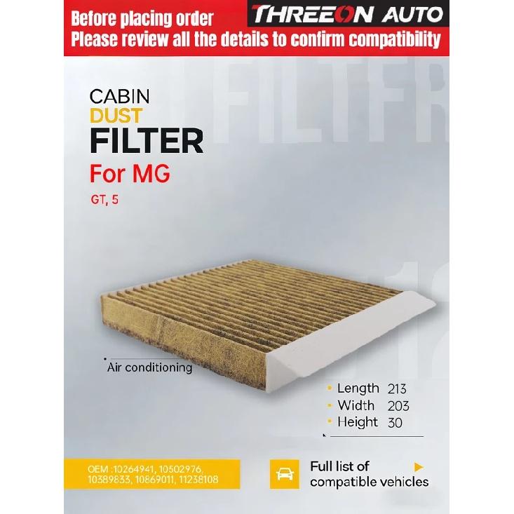For MG NEW GT NEW MG 6 NEW MG 5 Activated Carbon Air Cabin Filter 10264941 10502976 CUK22051 MK9584