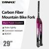 TANKE Хардтейл вилка для горного велосипеда Suspension carbon fiber 26/27.5/29 дюймов Универсальная вилка для горного велосипеда Прямой конус 28.6мм Boost T800