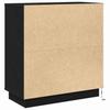 Nightstand Black Oak Look 71 x 34.5 x 75 cm Engineered Wood