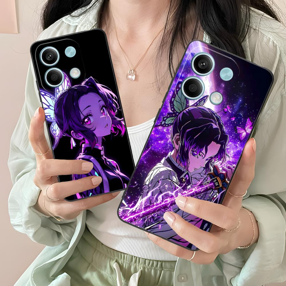 Чехол для телефона Demon Slayer Синобу Кочо для Xiaomi Redmi Note 14 13 12 11 A5 3 2 1 Pro Plus 4G 5G Цветной Защитный Роскошный Чехол