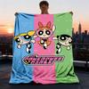 1pc Powerpuff Girls Outdoor Flannel Throw Blanket Soft, Lightweight & Warm