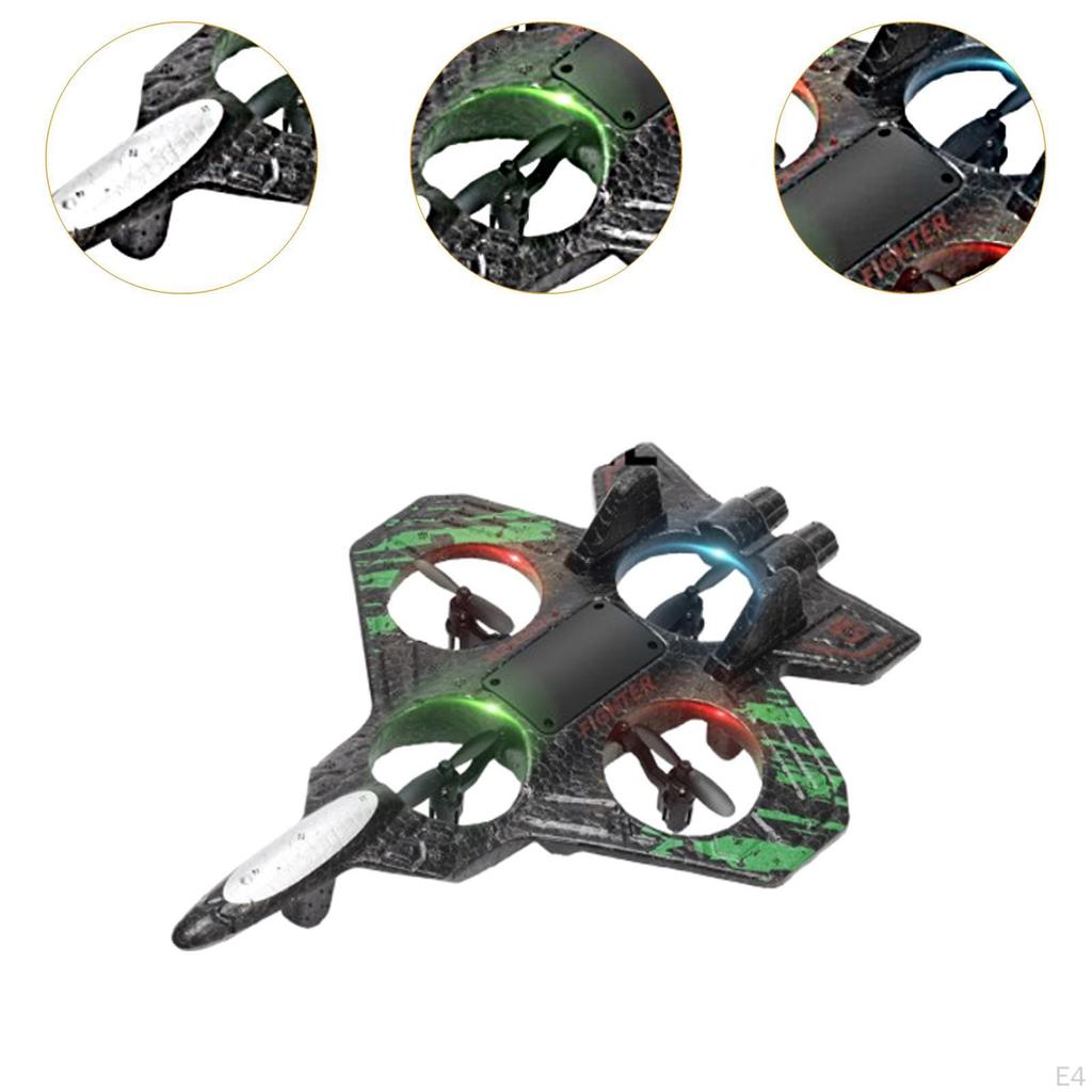 Foam Remote Control Airplane Hobby Glider with Light Lightweight Gifts for Kids Boys Anti Collision