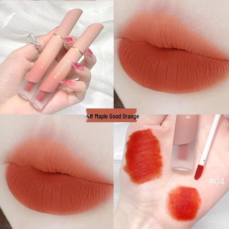 CVZ Вельветовый матовый блеск для губ: Отбеливающая, Стойкая к отпечатыванию, Увлажняющая персиковая помада