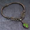 Natural Copper Green Turquoise Copper Wire Wrap Jewelry Necklace 18" Z1r45