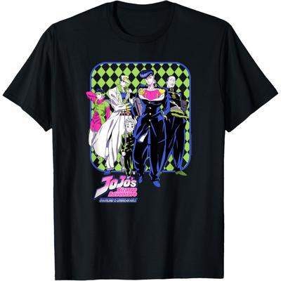 JoJo's Bizarre Adventure Джоске и друзья Неоновая аниме-футболка