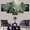 Landscape Painting Canvas HD Printed Game Painting Wall Art Decor Modular Picture 5 Panel NieR Automata 2B Game Poster