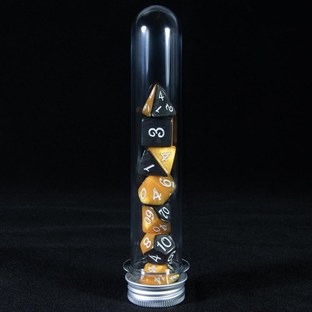 DND Dice Set 7pcs Splic Colors Polyhedral Game Dice with Tube for Entertainment Funny Party Board Games