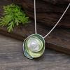 Luxury enamel pearl inlaid rose necklace women's simple high sense hollow rose pendant