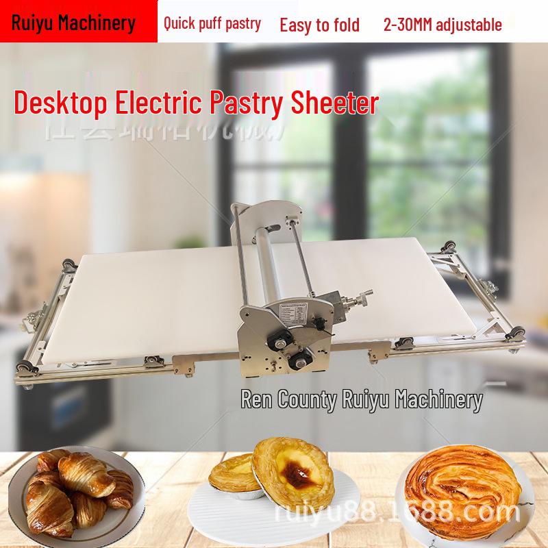 Compact Electric Puff Pastry Roller and Folding Mille-feuille Machine