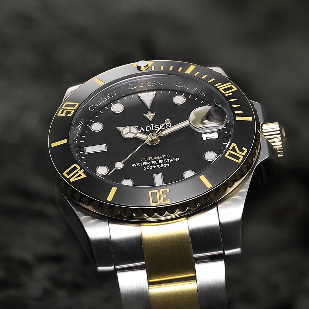 Cadisen New TOP Brand Luxury Men's Watch with Box Water Resistant 200m/660ft NH35 Automatic Men's Mechanical Watches