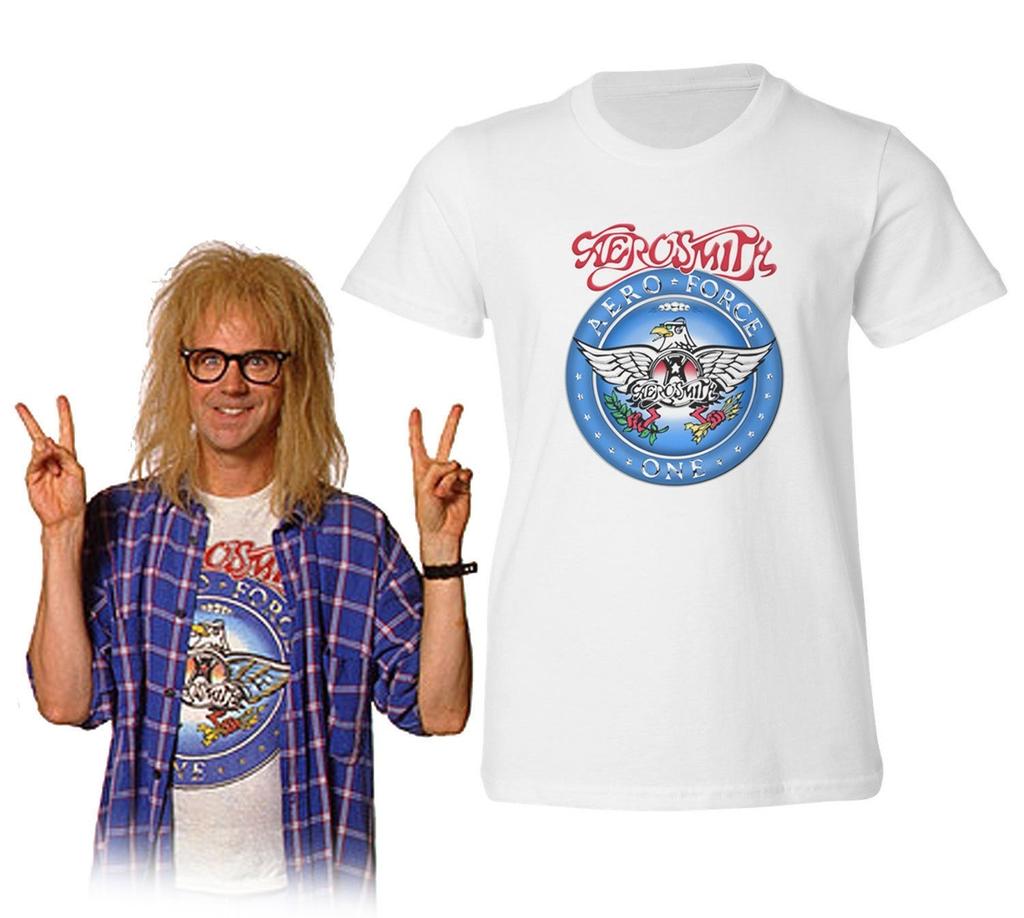 Футболка WayneS World Garth Algar Aerosmith, костюм на Хэллоуин, рубашки для вечеринки