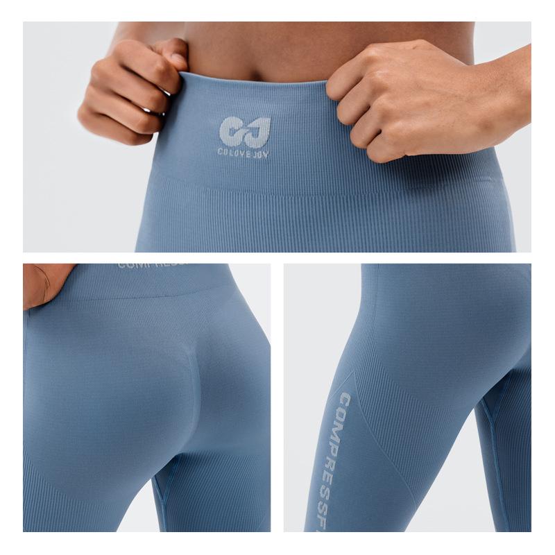 Женские бесшовные леггинсы для йоги с эффектом подтяжки ягодиц - Утягивающие, с эффектом «нюд», одежда для пилатеса и фитнеса (YJ05)