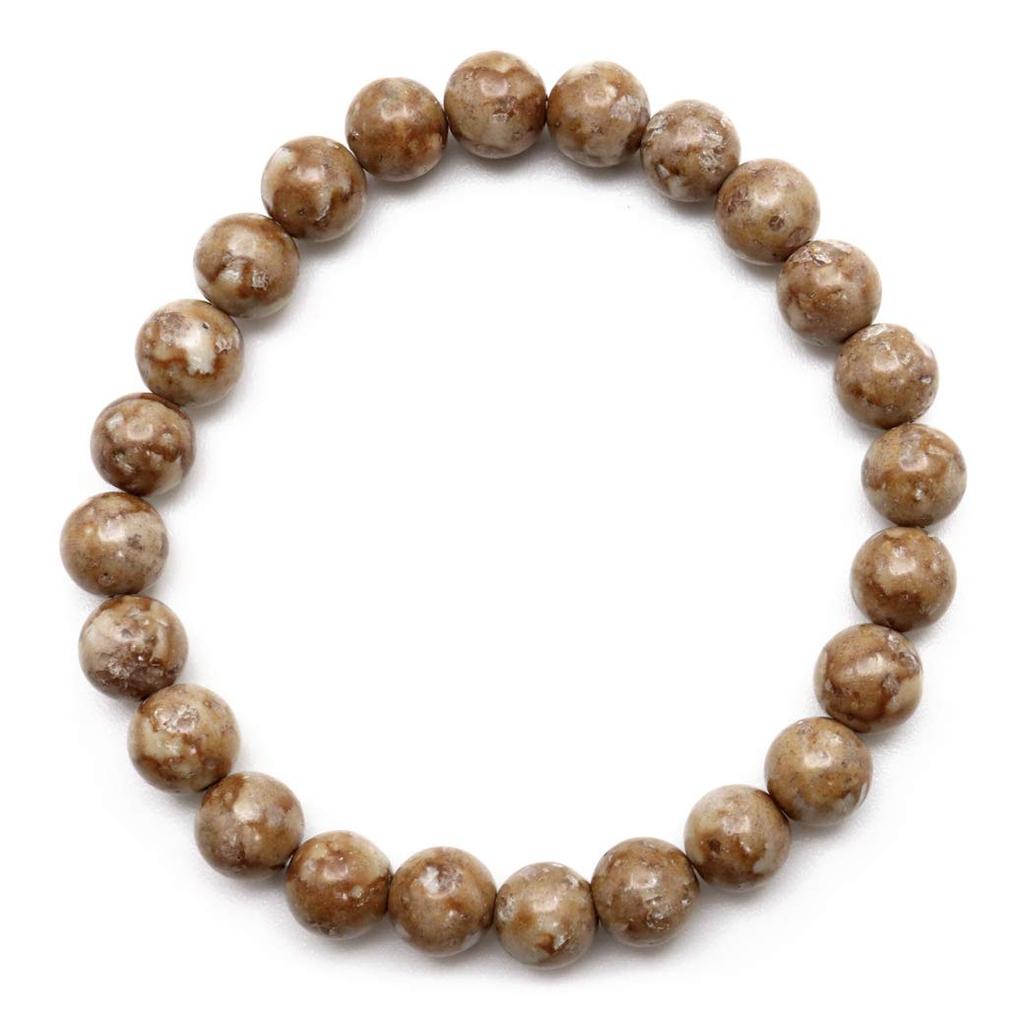 Himekawa Medicinal Stone Bracelet 8mm Made In Niigata Prefecture Japanese Famous Stone with Certificate Inner Diameter [GOLD STONE] Itoigawa, Approx.