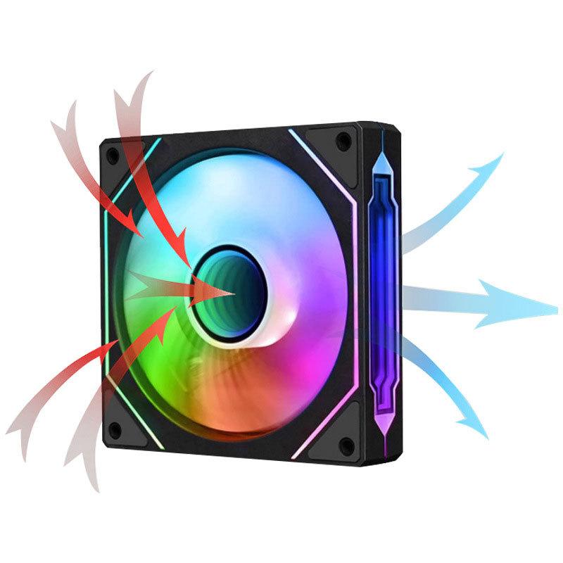 Комплект вентиляторов для корпуса Prism 4Pro ARGB, 12 см, Mystic Light Sync, 5 В, 3-контактные, вентиляторы для корпуса компьютера, двойной комплект вентиляторов RGB