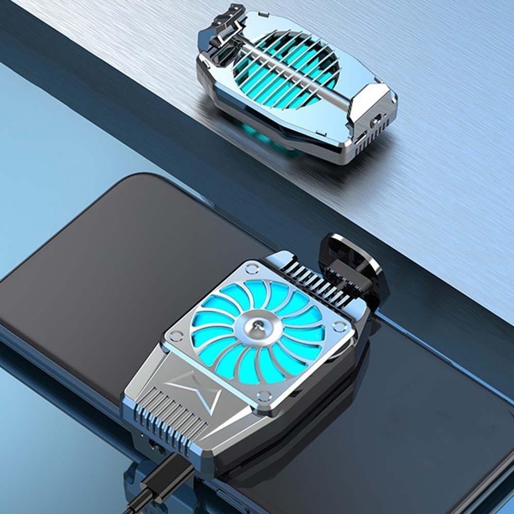 Air Cooling Portable Game Heat Sink With Blue Light Nine Fan Radiator Phone Accessories