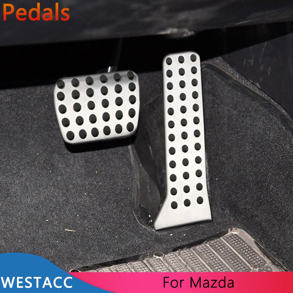 Педали автомобиля из нержавеющей стали, крышка педали газа, тормоза для Mazda 3 6 MK3 MK6 2014 2015 CX-5 CX5 Axela Atenza Parts