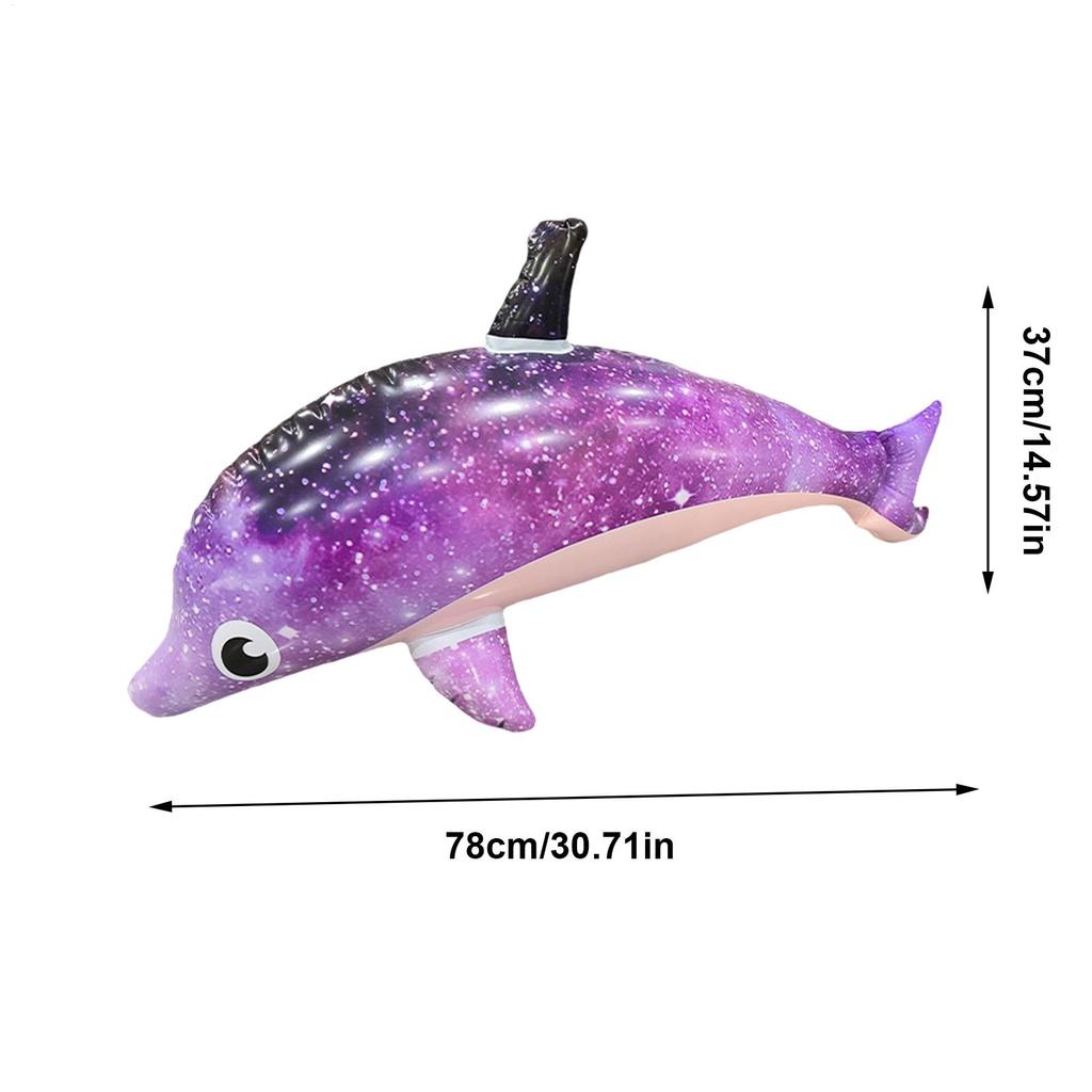 1pc Inflatable Dolphin Floating Toy Ocean Themed Birthday Swimming Pool Party Decoration Thickened Beach Pool Inflatable Toys