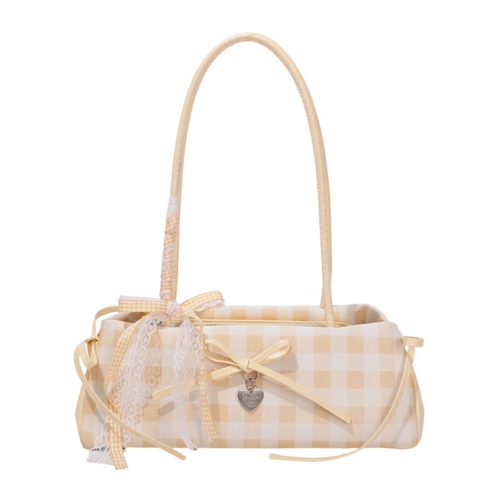 High Quality Casual Drawstring Shoulder Bag Trendy Khaki Color Handbag Lightweight Large Capacity Tote Bag