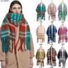 European And American Autumn And Winter New Style Long Tassel Double-Sided Thick Loop Yarn Thick Tassel Scarf Shawl Cape