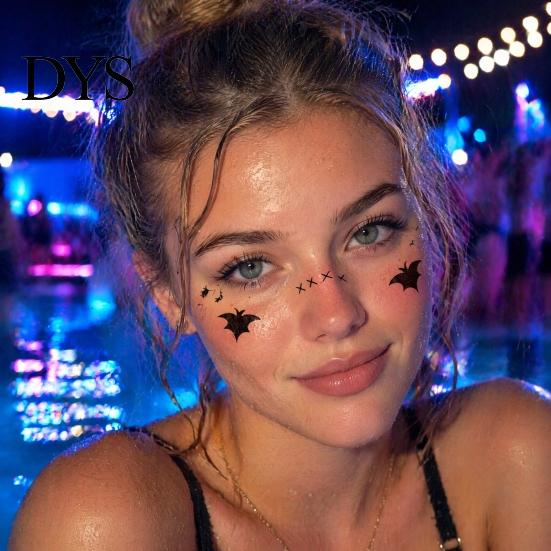 Halloween Face Tattoos Temporary Tattoos, Realistic Waterproof Water Transfer Stickers, Skin-friendly Tattoo for Adults Breathable Body Art,