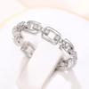 Classic Zircon Twist Chain Rings for Women Fashion Personality Index Finger Ring Wedding Jewelry Gift