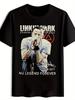 Men's Retro Rock Band Graphic T-shirt Crew Neck Short Sleeve Tee with Linkin Park "CHEERING for THE NU LEGEND FOREVER" Design