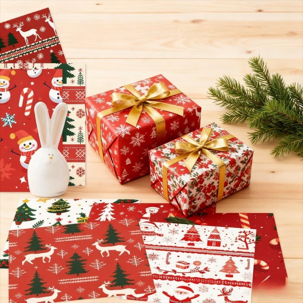 12 листов Бумага для скрапбукинга Снежинка/Санта/Снеговик Рождественская Тематическая бумага Фоны для открыток