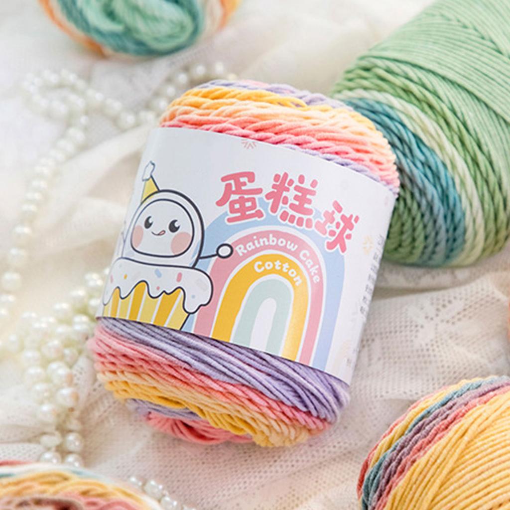 Knitting Yarn Gradient Cake Yarn Soft Yarn Gradient Crochet Yarn Cotton Yarn Fairyland Rainbow Yarn Knitting Accessories