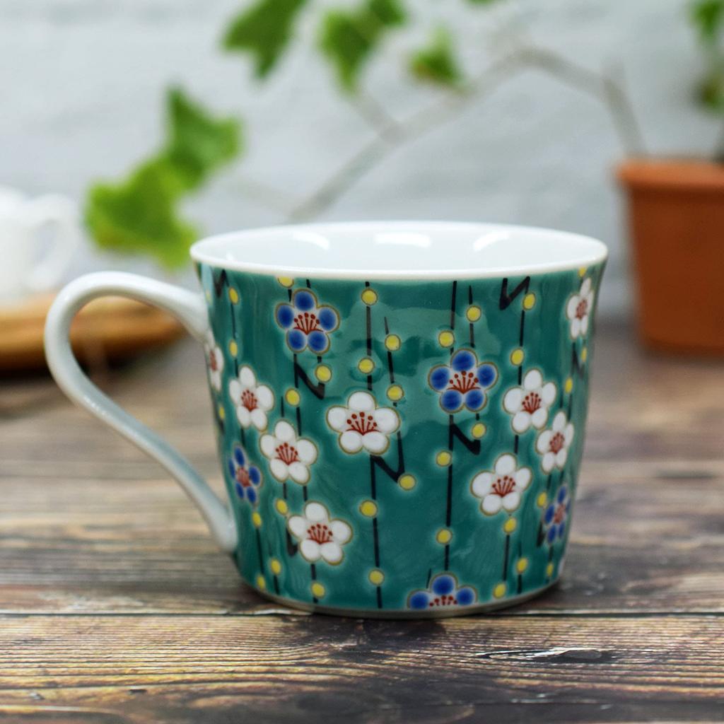 Waza no Kura Kutani ware кружка сливовая керамика люксовый бренд столовая посуда сделано в Японии Kishou праздничный подарок