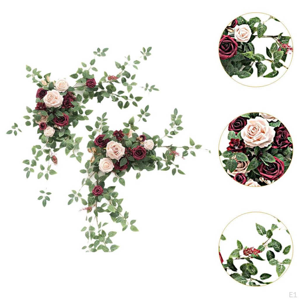 Набор искусственных цветов, свадебные композиции, цветочная гирлянда для украшения входной двери и главного стола
