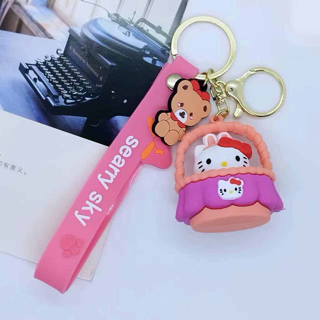 Креативный Мультяшный Брелок-Ключница Серия Sanrio Сумка Брелок для Ключей Автомобиля Аксессуары Подарок Кавайный Милый Персонализированные Подарки Мода Y2k Игрушки