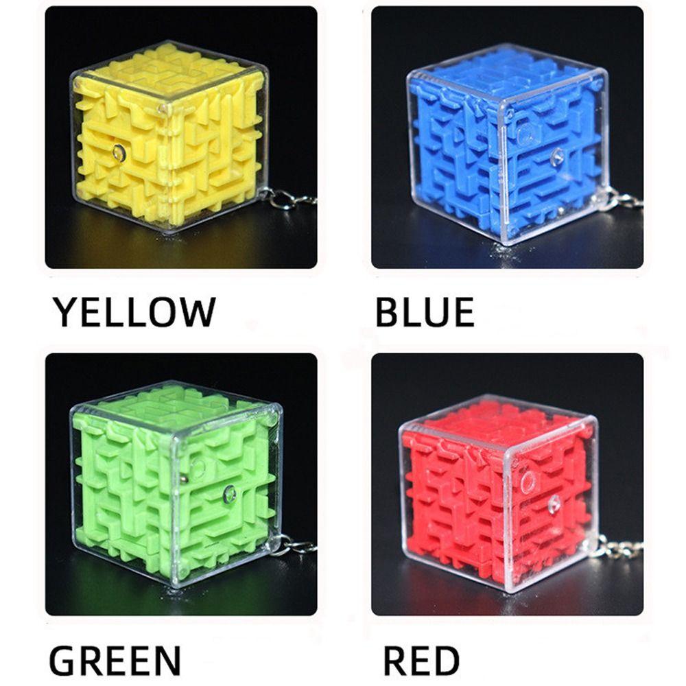 Puzzle Toy 3D Maze Keychain Six-sided Rolling Ball keychain Maze Toys Keyring  Pinata Fillers