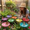 Metal Flower Bee Watering Station Water Dispenser Bird Feeding Cup  Beekeeping Tools